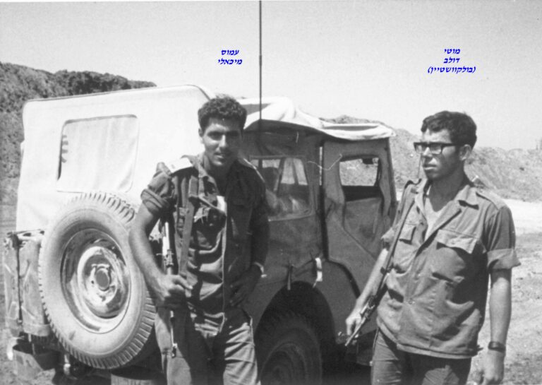 שקד פלוגה א סיור קצינים לאורך התעלה.