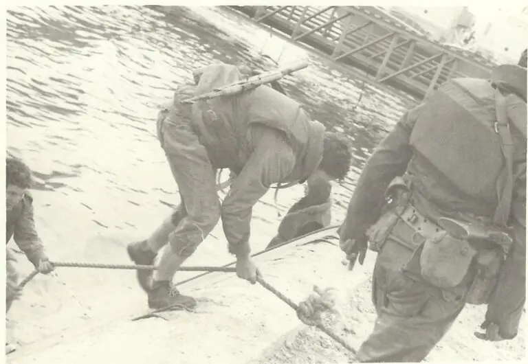 צליחה בקישון יציאה מהמים