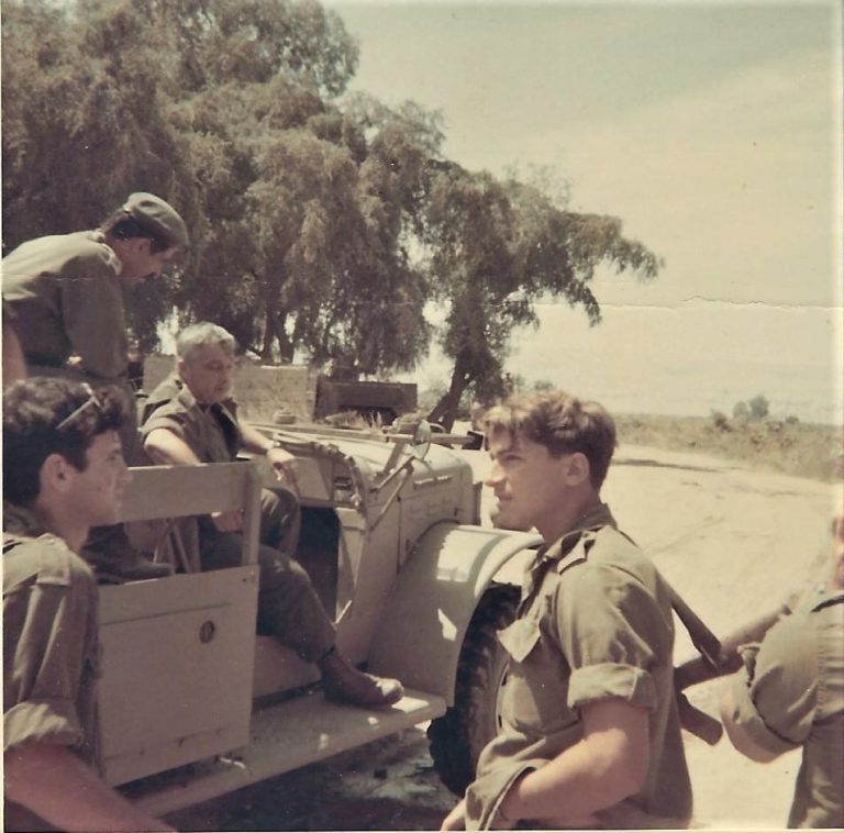 ביקור בצפי, מודי סגל זל, אריק שרון אלוף הפיקוד, דוד מימון אלמ מפקד הביקעה, שלומי גרונר